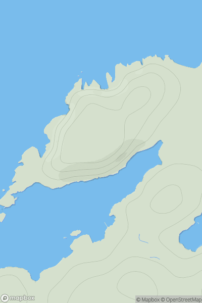 Thumbnail image for North Hill [Shetland Islands] showing contour plot for surrounding peak